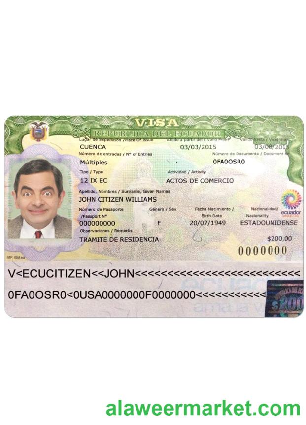 ECUADOR visa